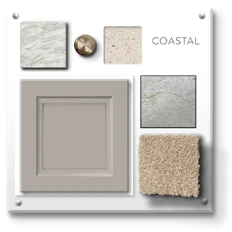 Underwhelming material samples shown in beige