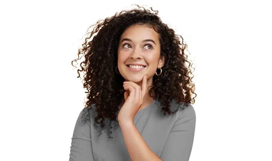 Woman with a smiling expression